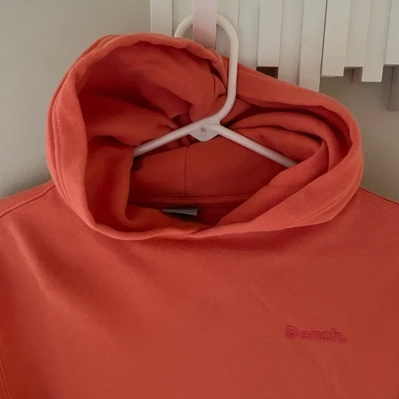 Bench Canada Women XS Coral Orange Hoodie Hooded Sweatshirt Athletic - Picture 5 of 6